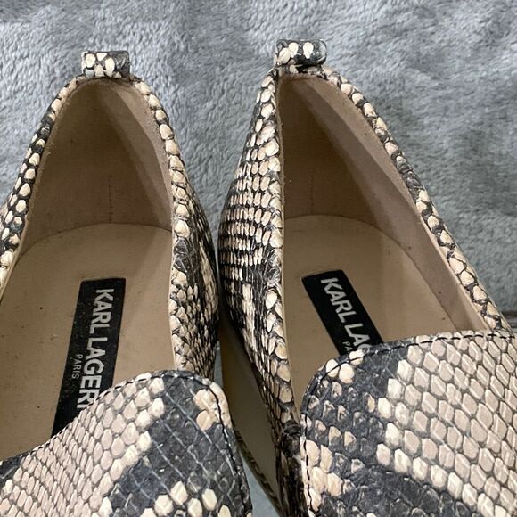 Karl Lagerfeld shoes women’s size 7.5 Leather Platform Loafer - Picture 6 of 13